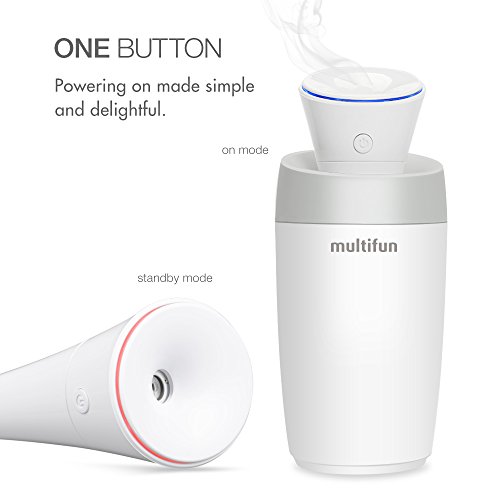 USB Humidifier, multifun Portable Mini Humidifier, Car Humidifier with Auto Shut-off, Multi Use for Travel Office Desk Desktop Car Small Baby Bedroom with Water Bottle Home & Kitchen, Heating, Cooling & Air Quality, Humidifiers & Accessories, Single Room Humidifiers