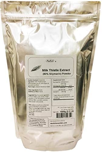 Milk Thistle Extract 80% Silymarin Flavonoids Powder Support Liver (1000g (2.2 Lb))