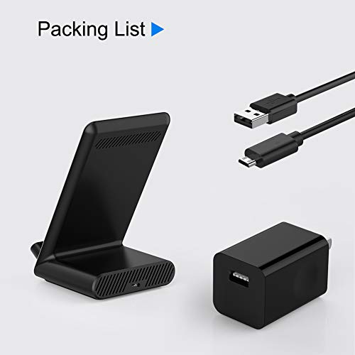 Yootech Fast Wireless Charger with Cooling Fan, Qi-Certified 10W Max Wireless Charging Stand with Quick Adapter,Compatible iPhone 11/11 Pro/11 Pro Max/XS MAX/XR/XS,Galaxy Note 10/Note 10 Plus/S10 Plus
