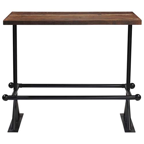 vidaXL Barset 5-TLG. Altholz Massiv Bartisch Stehtisch Barhocker Essgruppe – Bild 5