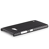 iCues | Compatible with Nokia Lumia 735/730 | Carbon Case Black | [Screen Protector Included] Shockproof Heavy Duty High Impact Protection Cover Shell