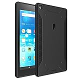 Fire HD 8 (6th Generation, 2016 Release) Case, Poetic QuarterBack [Corner/Bumper Protection] Dual Protection] - Stylish rugged PC+TPU Case for All-New Amazon Fire HD 8 (2016 Model) Black/Black