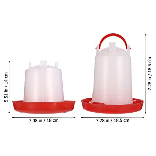 Balacoo Geflügel Futterautomat Kunststoff Geflügeltränke Futterspender Futterstation Wasser Feeder für Vogel Wachtel… – Bild 3