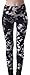 Women's Cool Crow Bird Print Ankle Length Black Skinny Legging Pants