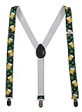 BODY STRENTH Patterned Suspenders Braces for Men Adjustable with Strong Clips