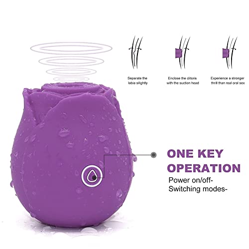 Valentines Day Gifts for WomenVibrant The Rose Toy for Women Vibrating  Machine Rose Clit Vibrating Machine Rose Vibrant Licker with Tongue Rose  Clitoriai Sucking Toy (Color : Purple) in Saudi Arabia |