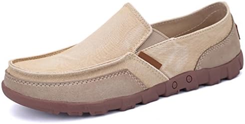 Bonways Mens Casual Driving Loafer Walking Sneakers Shoes(Khaki 43)