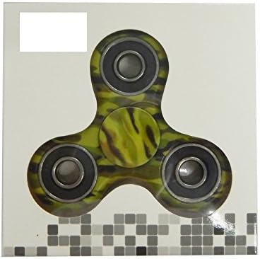 llettier Relax Toy With Ceramic– Stress Anxiety Relieving Finger Sensorial Fidget Toy For Children Adults - Suitable For ADHD, Autism, ADD, OCD, - Great Gift Idea (Green Camo)