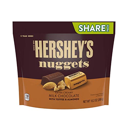 image for Hershey's Nuggets Milk Chocolate with Toffee and Almonds Candy, 10.2 O