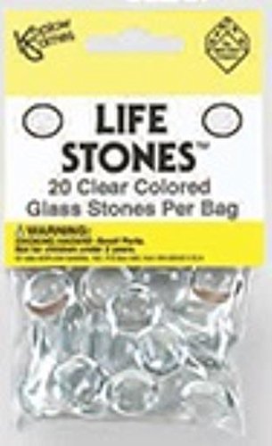 Clear Glass Gaming Stones 20ct