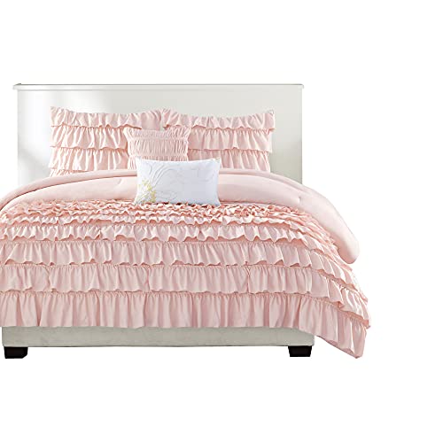 Intelligent Design Comforter Set Twin, Waterfall Multi Layers Ruffle ...