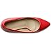 Ollio Women's Shoe Metalic High Heeled Enamel Dress Pump