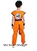 SSJ Dragonball Goku Style Costume 5-Piece Set [Satoru Mark Kids] Japanese Amime (S_43.3-47.2in, Orange)