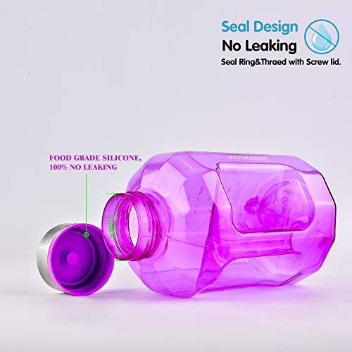 BOTTLED JOY Water Jug 75oz Water Bottle 2.2L Large Water Bottle Clear