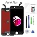 Screen Replacement for iPhone 6 Plus Black LCD Display 3D Touch Screen Digitizer 5.5 Inch Frame Assembly Set with Repair Tools(iPhone 6 Plus Screen, Black)
