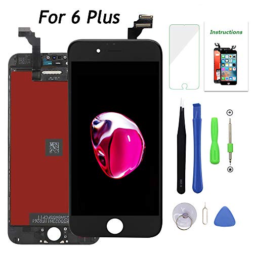 Screen Replacement for iPhone 6 Plus Black LCD Display 3D Touch Screen Digitizer 5.5 Inch Frame Assembly Set with Repair Tools(iPhone 6 Plus Screen, Black) - Thumbnail 7
