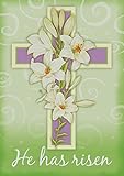 Toland Home Garden Easter Cross 28 x 40-Inch Decorative USA-Produced Double-Sided House Flag
