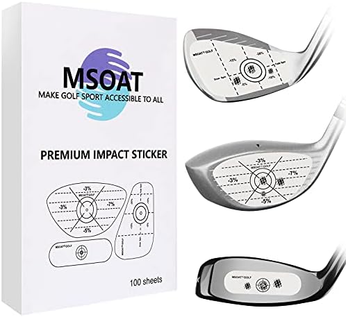MSOAT Golf Club Impact Tape Labels for 100 Driver 100 Hybrid 100 Irons Total 300 Golf Tape Stickers and Training Aids for Swing Trainer MSOAT Golf Club Impact Tape Labels for 100 Driver 100 Hybrid 100 Irons Total 300 Golf Tape Stickers and Training Aids for Swing Trainer