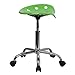 Flash Furniture Taylor Vibrant Spicy Lime Tractor Seat and Chrome Stool