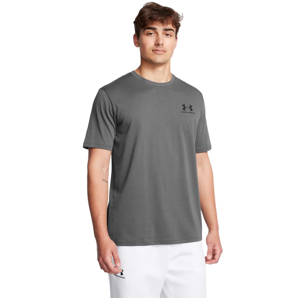 Photo 1 of Under Armour Men's Sportstyle Left Chest Short-Sleeve T-Shirt , (025) Castlerock / / Black , XX-Large Tall