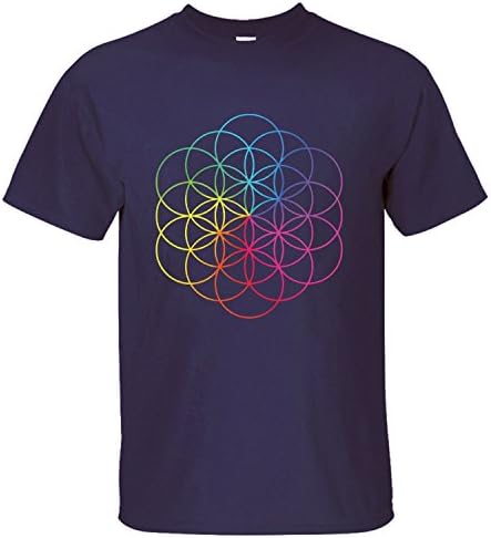 XANAN Coldplay A Head Full Of Dreams Logo Men Short Sleeve T Shirt dark blue M