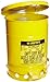 Justrite 09101 6 Gallon, 11.875" OD x 15.875" H Galvanized-Steel Yellow Safety Cans for Oily Waste primary