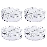 Aozita 4-Pack Glass Fermentation Weights - Fermenting Weights with Grooved Handle - Fits Any Wide Mouth Mason Jar