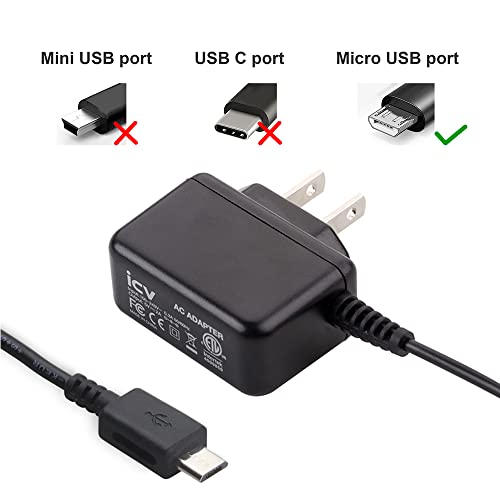 icv Micro USB Wall Charger 5V 2A Power Adapter with US Plug and
