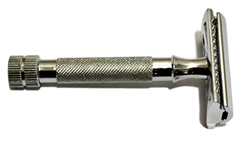 CS-202 Classic Samurai Short Handle Double Edge Safety Razor with 5 Astra Double Edge Razor Blades - Thumbnail 2