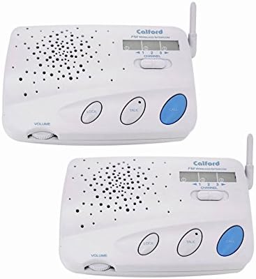 Calford Home Voice 3 Channel Intercom System for Office Home Shop (Greyish White, Pack of 2 Stations) 688