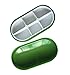 Haiker Portable Carry On Gum Pill Box 6 Compartment Travel Case Holder(Green)