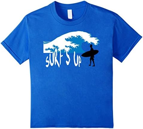 unisex-child Surf's Up T Shirt Surfing Surfer 12 Royal Blue