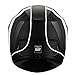TRIANGLE Full Face Matte Street Bike Motorcycle Helmet [DOT] (Large,Matte Black/White)