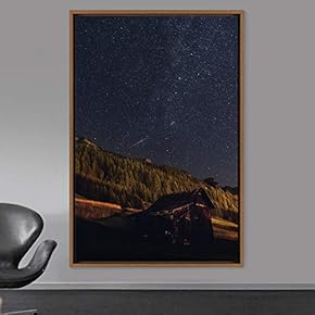 signwin Framed Canvas Wall Art Night View Landscape...