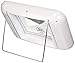 JERDON Two-Sided Makeup Mirror with Lights - Vanity Mirror with 5X Magnification & Two Setting Glare-Free Lighting - White Base - Model J1015
