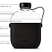 Hip 22-oz Flat Water Bottle Flask with Textured Silicone Sleeve and Carrying Handle - Tritan BPA-Free Plastic (Midnight)