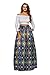 Annflat Women's African Floral Print Maxi Skirts A Line Long Skirts With Pocket X-Large Multi5