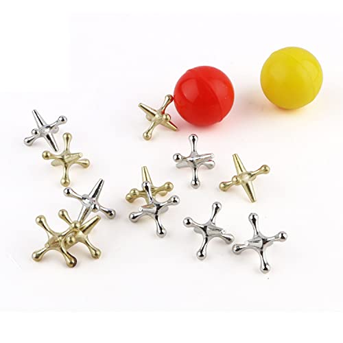 ATOSHP Jacks Game and Pick Up Sticks, Point Games with Dice, Old School