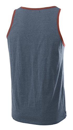 HETHCODE MEN’S CLASSIC BASIC ATHLETIC ACTIVE SPORTS GYM RUNNING JERSEY TANK TOP CASUAL T SHIRTS CADET BLUE/RUSTY XXL