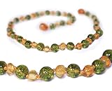 The Art of Cure Original Baltic Amber Necklace- Polished Handmade (Peridot/Lemon) for boy or Girl – 12-12.5 Inches Size