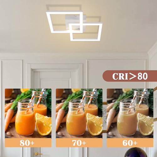 Homefire LED Ceiling Light Kitchen - Modern Kitchen Light 24W 4000K Ceiling Light Living Room Design Lamp Hallway Neutral Bedroom Ceiling Lighting White Children's Bedroom