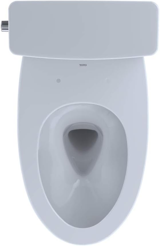 TOTO CST746CEMG#01 Drake Two-Piece Elongated Dual Flush 1.28 and 0.8 GPF DYNAMAX TORNADO FLUSH Toilet with CEFIONTECT, Cotton White - - 