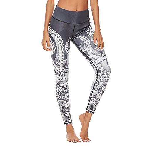 NEARTIME Women's Yoga Running Pants Casual Solid Color Compression Leggings Workout Tights Hidden with Pocket
