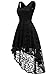 MUADRESS Women's Sleeveless Hi-Lo Lace Formal Dress Cocktail Party Dress V Neck