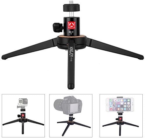 Mini Desktop Tripod, Papaler Mg-Al Alloy Mini Tabletop Travel Tripod Legs Stand with Swivel Ball Head for DSLR Digital Camera Spotting Scope Camcorder
