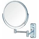 Jerdon JP7506CF 8-Inch Wall Mount Makeup Mirror with 5x Magnification, Chrome Finish