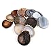 QGEM Set of 4 Natural Agate Slices Geode Stones,Beverage Coasters Cup Mat,Irregular Healing Crystals Collection Home Decoration, Drink Gift 2.95-3.15 Inches