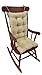 Klear Vu Omega Non-Slip Rocking Chair Cushion, Assembled in USA, Thick Tufted Design, Includes Seat Pad & Back Pillow with Ties, 17x17 Inches, 2-Piece Set, Honeycomb Natural 2 Count