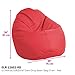 ECR4Kids Dew Drop Bean Bag Chair, Red