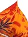LA LEELA Beach aloha Short slevee Hawaiian Button down Shirts Men Orange_W138 XL